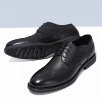 Nouvelles chaussures habillées formelles en microfibre sculptée à lacets, respirantes, style britannique coréen, chaussures décontractées pour marié, chaussures de mariage