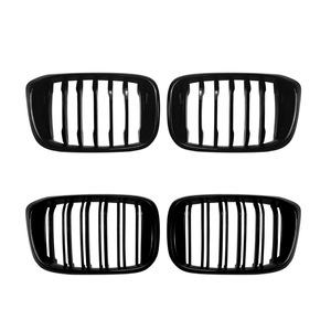 กระจังหน้ารถยนต์ BMW X3 X4 G01 G02 ปี 2018-2021 วัสดุ ABS แบบเส้นเดี่ยว/เส้นคู่ ไม่มีไฟ - Product Image 4