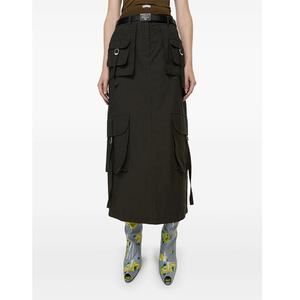 Nouvelle arrivée, jupe cargo midi décontractée pour femmes, respirante, personnalisée, légère, 100% coton, multi-poches - Product Image 4