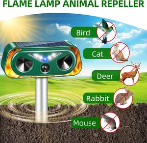 Saijzek เครื่องไล่สัตว์อัลตราโซนิคพลังงานแสงอาทิตย์ IP66กลางแจ้งประสิทธิภาพสูงควบคุมนกและสัตว์รบกวนโดยใช้แบตเตอรี่ - Product Image 2