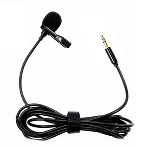 Classico 3.5MM cablato Mini nero Stype metallo Clip unidirezionale risvolto microfono Lavalier microfono per Smartphone, YouTube, podcast - Product Image 6