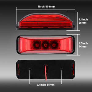 Sistemas de Iluminación Automotriz, Luz Lateral para Camión de Alta Luminosidad con 3 LED, Luz de Señalización de Carga, Luz para Automóvil - Product Image 2
