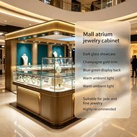 Vitrine à bijoux avec éclairage LED, petit kiosque à bijoux, comptoir de magasin, design personnalisable, respectueux de l'environnement, marque GZowin