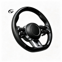 Volant de direction personnalisé en cuir véritable noir et carbone pour Mercedes-Benz W117 Classe E et Classe G