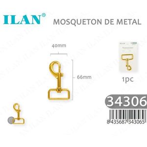 ILAN Metallo 40mm x 66mm Colore Oro Per Cinghia Borsa - Product Image 3