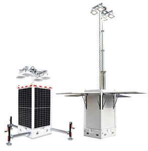 T500-7M <b>Towable</b> Solar Mobile Light Tower with IP65 Rating 360 Beam Angle & 440,000 Lumens for Park Lighting - Product Image 2