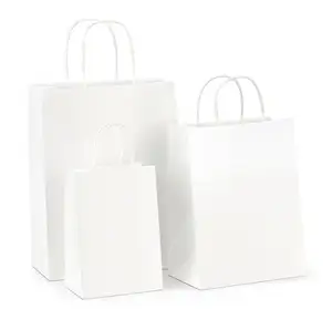 Bolsa de proteção ambiental, bolsa transportadora de papel torcida com alça