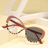 Logo personnalisé 2025 mode ovale cadre lentille changement de couleur lunettes photochromiques Anti lumière bleue femmes lunettes
