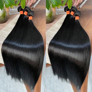 人发天然巴西雷米丝质直发编织束，无闭合式，<span class=keywords><strong>10</strong></span>英寸蕾丝闭合 - Product Image 6