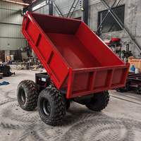 Transporteur électrique télécommandé pour verger et ferme, UTV/ATV électrique 4x4 tout-terrain, remorque benne de transport