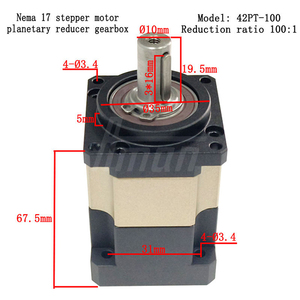 42PT 100:1 Ratio Planetary Gearbox Reducer Nema 17 <b>Stepper</b> Motor Controller Robotic Arms Medical Diagnostic Equipment - Product Image 6