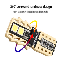 Ampoules LED MINI DEAO pour voiture, blanches, 4SMD T10 12V Canbus, éclairage intérieur LED 2W pour plaque d'immatriculation de voiture