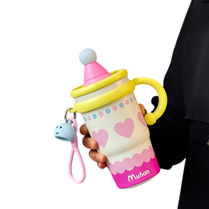 Taza con Diseño de Mascotas de Dibujos Animados, Superventas, de Acero Inoxidable 316, Aislada, con Diseño Animal, Regalo para Estudiantes, para Hija - Product Image 3