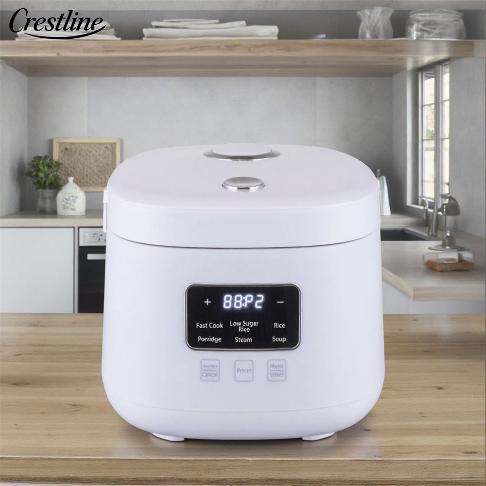 Factory Wholesale Smart 2L Mini Electric Rice Cooker Low Sugar Inner Pot Square Home Kitchen Touch Screen Control Measuring Cup