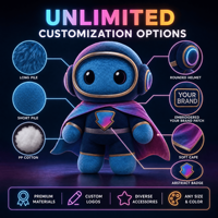 Mascotte en peluche Néon Sky Guardian, jouet en peluche personnalisé, animal en peluche, jouet doux, fabricant OEM ODM, cadeau promotionnel d'usine