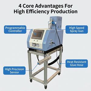 Module de pulvérisation de colle thermofusible électrique intégré avec interface PLC et pompe, pistolet à colle professionnel pour machine à coller les pliables (Bois) - Product Image 4