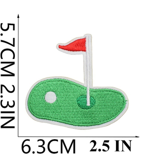 Dessin animé Golf Club broderie Patch autocollant chapeau de soleil Zhang <span class=keywords><strong>Zai</strong></span> cours vêtements ordinateur décoratif tissé fer sur feutre tissu - Product Image 4