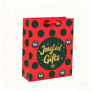 Bolsas de Papel para Fiestas con Logotipo, Bolsas de Regalo Navideñas, Bolsas de Papel Kraft para Empaque Festivo, Bolsas de Regalo con Impresión Navideña - Product Image 2