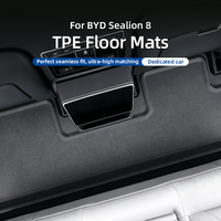 Tapis de sol de voiture et tapis de coffre TPE 5 mm d'épaisseur, imperméables, écologiques, entièrement enveloppants, pour BYD Tang L Atto 8 RHD, 4 pièces