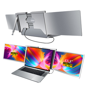2025 mới đổi mới màn hình di động <span class=keywords><strong>13.3</strong></span> inch LCD IPS bảng điều chỉnh màn hình kép <span class=keywords><strong>LED</strong></span> loại C giao diện Chứng Khoán máy tính xách tay ba màn hình - Product Image 1