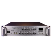 Penguat Suara Publik Enam Zona 360W dengan 3 Input MIC 2 Input AUX Output 70V 100V Sistem Audio Seimbang 16 Ohm