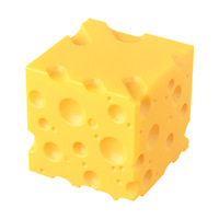 Jouet anti-stress en caoutchouc souple en forme de fromage, 5 cm, best-seller transfrontalier, petite taille, rebond rapide, Supreme Youth