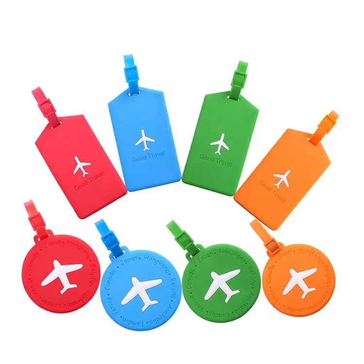 Benutzer definierte 3D weiche Silikon kautschuk PVC-Tasche Airline Flugzeug Gepäck anhänger mit Logo