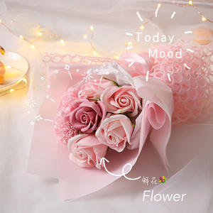 Bouquet <span class=keywords><strong>de</strong></span> roses <span class=keywords><strong>éternel</strong></span>les en savon, fini, <span class=keywords><strong>de</strong></span> haute qualité, pour la Saint-Valentin, un mariage, un cadeau <span class=keywords><strong>de</strong></span> Tanabata, petit kiosque - Product Image 1