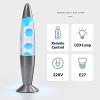 Lampe à lave LED en aluminium de 14 pouces avec télécommande pour la décoration intérieure et l'éclairage d'ambiance (vente en gros)