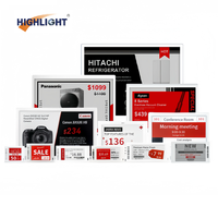 Grosir Label harga Digital sistem ESL 3.7 inci Wifi empat warna Label rak elektronik e-ink untuk toko dan supermarket