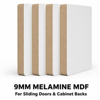 Panneau MDF mélaminé 9 mm, panneau de fibres multi-usages moyen-mince pour porte coulissante et dos de meuble