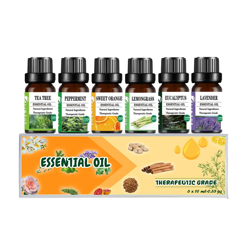 Amazon essential oil set single blend 100% Pure Oils kit Top 6 Aromatherapy Oils Gift Set-6 Pack