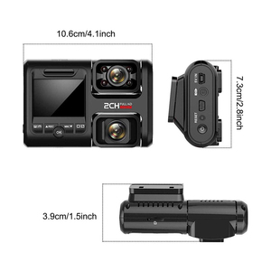 Caméra <span class=keywords><strong>de</strong></span> tableau <span class=keywords><strong>de</strong></span> bord 4K 2160p à double objectif D30H avec WiFi, GPS, capteur G, vision nocturne, couverture avant et intérieure - Product Image 4