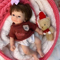 Adoptierbare Silikon-Reborn-Puppen 30cm mit Offenen Augen, Weibliche Babypuppen mit Weichem Körper und Realistischen Venen