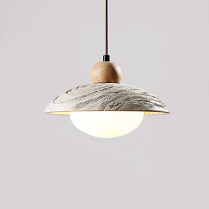 Lampe suspendue vintage Wabi-Sabi en pierre, luminaire décoratif LED pour salon, salle à manger, chevet, café, hôtel - Product Image 3