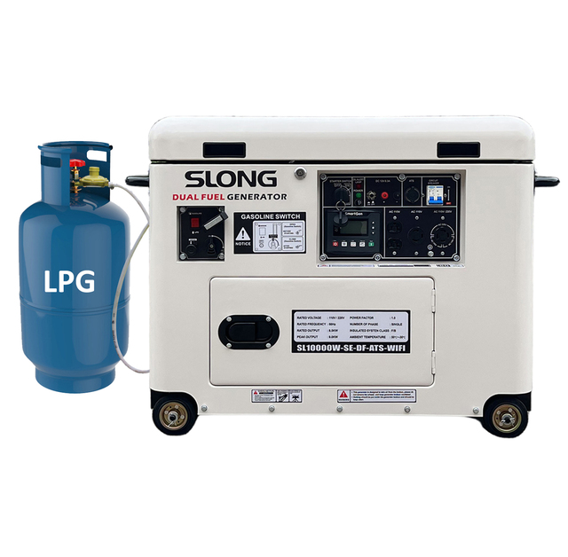 E.SLONG  Best Silent Dual Fuel Electric Generator 7500 Watt for Home Standby Power