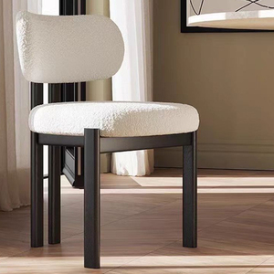 Ensemble <span class=keywords><strong>de</strong></span> <span class=keywords><strong>6</strong></span> <span class=keywords><strong>chaises</strong></span> <span class=keywords><strong>de</strong></span> salle à manger <span class=keywords><strong>en</strong></span> bois pour restaurant <span class=keywords><strong>de</strong></span> cuisine <span class=keywords><strong>en</strong></span> <span class=keywords><strong>tissu</strong></span> blanc à vendre - Product Image 2