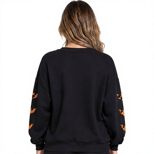 Halloween <b>Sweatshirt</b> <b>Vintage</b> Skull Graphic Oversized Crew Neck Long Sleeve Gothic Pullover Unisex Autumn Winter Streetwear - Product Image 3