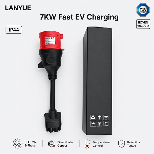 Tesla Model S,3,X,Y Gen 2 Ev Charger Universal Mobile Connector 32A 440V Red Adapter tesla 5pin Red CEE Adapte