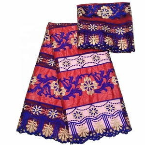 Tissu <span class=keywords><strong>Bazin</strong></span> africain brodé en dentelle de coton, haute qualité, H & D, nouvelle collection - Product Image 6