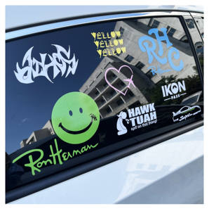 Pegatinas de ventana de coche de alta calidad, resistente a la intemperie, para uso en exteriores, <span class=keywords><strong>UV</strong></span> vinilo resistente a los rayos, transferencia de logotipo personalizado, pegatinas para coche - Product Image 6