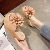 Sandales décontractées pour femmes à talons hauts, compensées, à bout ouvert, en EVA, pour l'été et la plage, style mode, vente en gros