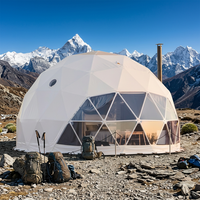 Tente dôme familiale pour 6 à 8 personnes, camping en plein air, PVC, dômes géodésiques, igloo pour le glamping