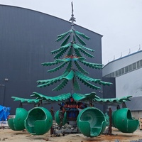 Manèges de parc d'attractions de Noël, manège mobile et pliable en forme de sapin de Noël à vendre