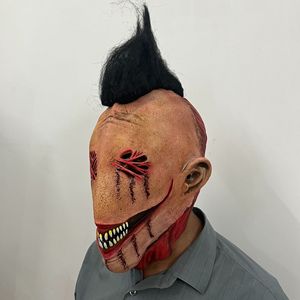 Masque de monstre Halloween Horreur Bouche de Poisson Fendue en Latex, Effet Sanglant et Souriant, pour Fête Déguisée, Accessoire de Déguisement - Product Image 4