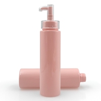 Flacon de lotion rechargeable en PET transparent vide de 250 ml avec tête de pompe, couleur et impression personnalisées, flacon cosmétique en plastique