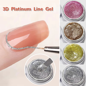 Gel de <span class=keywords><strong>Uñas</strong></span> 3D Platinum Line UV/LED, Natural, Bajo Olor, Semipermanente, Removible, <span class=keywords><strong>para</strong></span> Arte de <span class=keywords><strong>Uñas</strong></span> Profesional - Product Image 1