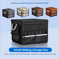 Boîte de rangement populaire multi-compartiments pliable 4-7 compartiments en tissu Oxford noir pour rangement arrière de véhicule, conteneur portable pour voiture