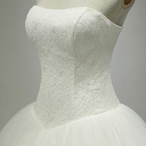 Robes de mariée NDB10327, style français, <span class=keywords><strong>bustier</strong></span> en dentelle, <span class=keywords><strong>robe</strong></span> à épaules dénudées, <span class=keywords><strong>princesse</strong></span>, tube top - Product Image 5