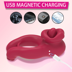 حلقة قضيب هزازة قابلة لإعادة الشحن عبر USB مع تحكم عن بعد للرجال - 10 ترددات مقاومة للماء IPX7 لتأخير القذف ولعبة جنسية للبالغين - Product Image 6